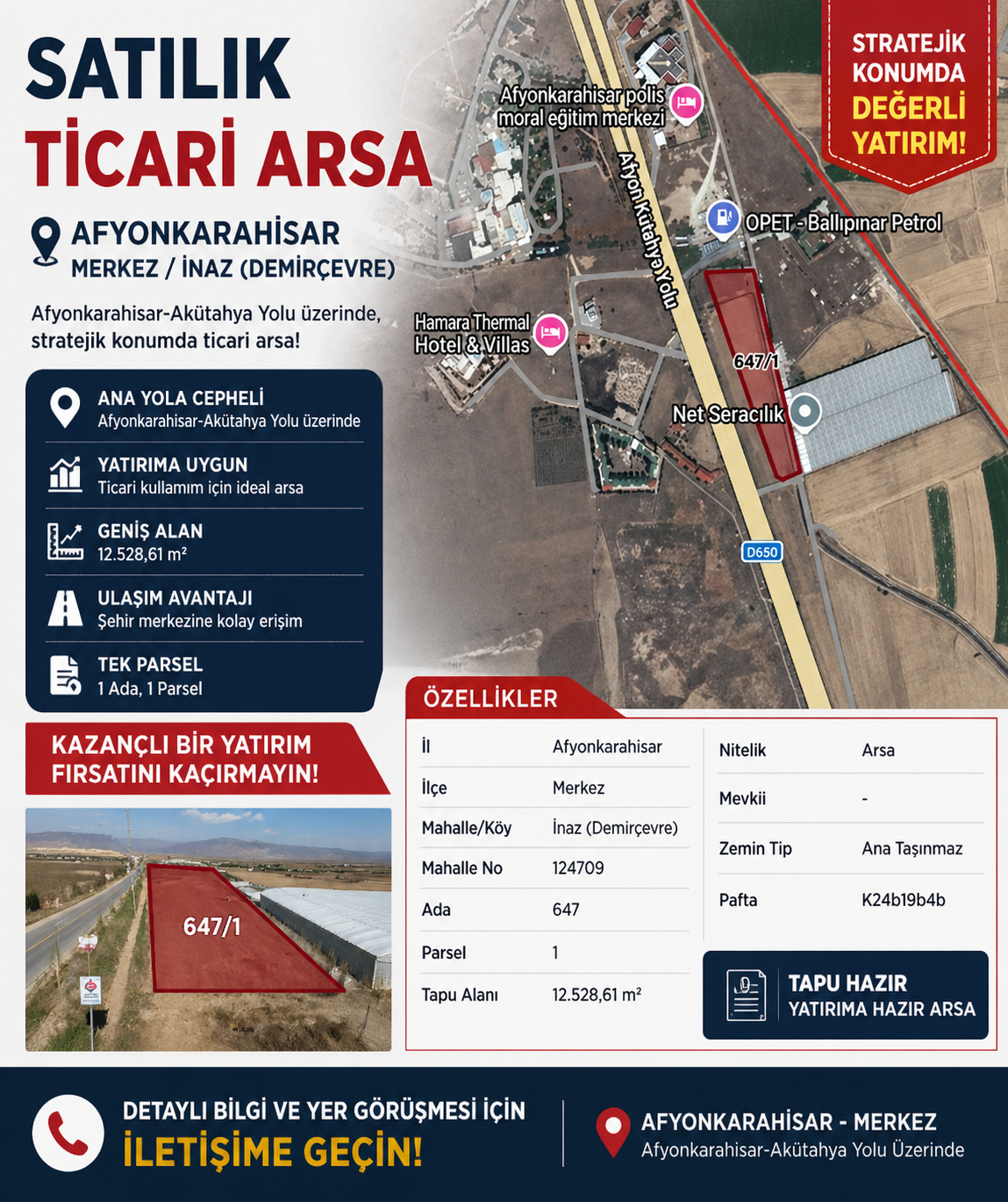 288M YOLA CEPHELİ SATILIK ÇOK AMAÇLI TİCARİ-TURİZİM KULLANIM ALANI(ÇATKA)H.K